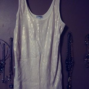 Tank with sequins